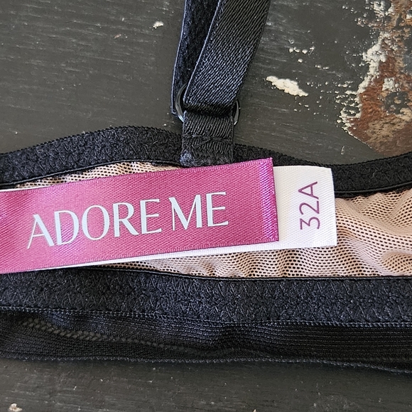 Adore Me Women's Amellia Contour Demi Bra Jet Black Size 32A - Picture 6 of 7